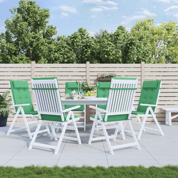 vidaXL stolehynder m. h&oslash;j ryg 6 stk. oxfordstof gr&oslash;n