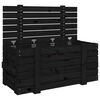 vidaXL opbevaringskasse 91x40,5x42 cm massivt fyrretr&aelig; sort