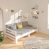 vidaXL daybed med udtr&aelig;k 2x(90x190) cm massivt fyrretr&aelig; hvid