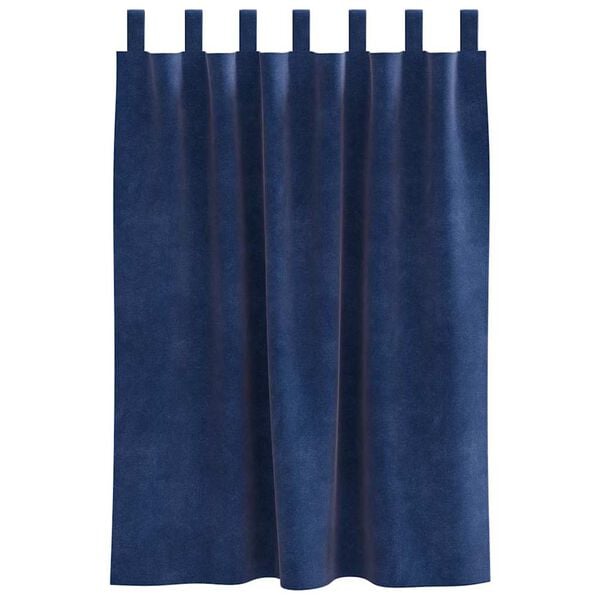 vidaXL M&oslash;rkl&aelig;gningsgardiner 2 pcs M&oslash;rk bl&aring; 140 x 140 cm Fl&oslash;jl