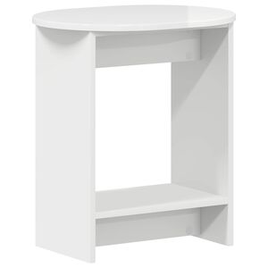 vidaXL Sidebord Hvid h&oslash;jglans 50 x 39,5 x 55 cm Konstrueret tr&aelig;