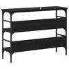vidaXL Konsolbord med hylde Sort eg 100 x 32 x 75 cm Konstrueret tr&aelig;