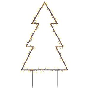 vidaXL juledekoration med jordspyd juletr&aelig;sfigur 115 LED'er 90 cm