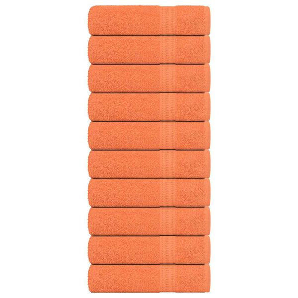 vidaXL badeh&aring;ndkl&aelig;der FROGN 10 stk orange 70x140 cm 360 gsm
