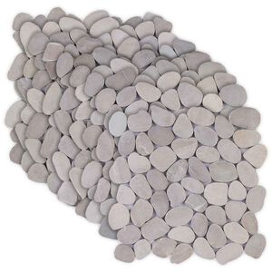 vidaXL Pebble Fliser Gr&aring;brun 30 x 30 cm Flod Pebble