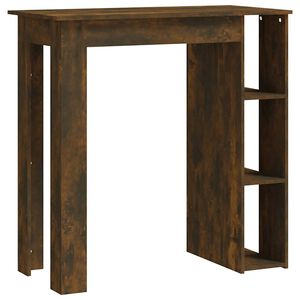vidaXL barbord m. hylde 102x50x103,5 cm konstrueret tr&aelig; r&oslash;get eg