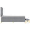 vidaXL Box spring seng med madras Lysegr&aring; 80 x 200 cm Stof