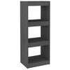vidaXL bogskab/rumdeler 40x30x103,5 cm massivt fyrretr&aelig; gr&aring;