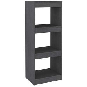 vidaXL bogskab/rumdeler 40x30x103,5 cm massivt fyrretr&aelig; gr&aring;