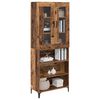 vidaXL Highboard Gammelt tr&aelig; 69,5 x 34 x 180 cm Konstrueret tr&aelig;