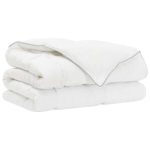 vidaXL Hel&aring;rs dyne Hvid 135 x 200 cm Bambusfiber