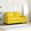 vidaXL 2-personers sofa 120 cm stof lysegul