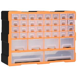vidaXL skuffereol med 38 skuffer 52x16x37,5 cm