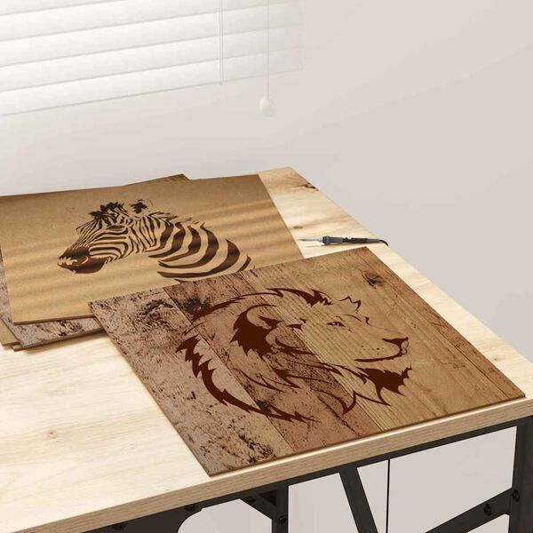 vidaXL Dekor Panels 12 pcs Gammelt træ 30 x 30 x 0.3 cm