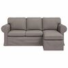 vidaXL Sofa Gr&aring;brun Samlede dimensioner: 195 x 138 x 80 cm (B x D x H)