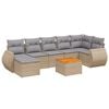 vidaXL sofas&aelig;t til haven 8 dele med hynder polyrattan beige
