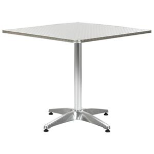 vidaXL havebord 80 x 80 x 70 cm aluminium s&oslash;lvfarvet