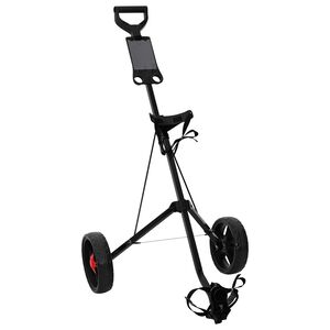 vidaXL Golf Trolley Sort 66 x 65 x 112 cm Jern