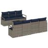vidaXL Sofa S&aelig;t 8 stk. 7-Antal s&aelig;der Gr&aring; polyrattan