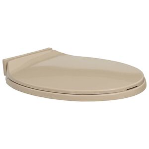 vidaXL soft close toilets&aelig;de oval beige