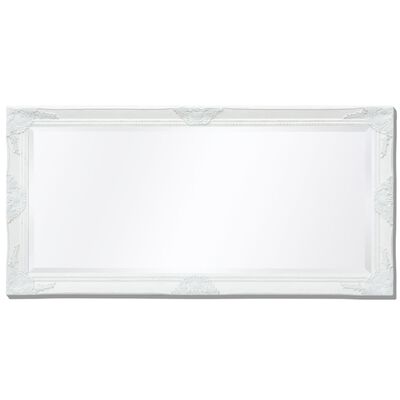 vidaXL vægspejl 120x60 cm barokstil hvid