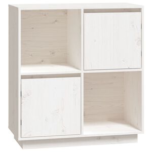 vidaXL sk&aelig;nk 74x35x80 cm massivt fyrretr&aelig; hvid