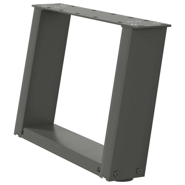 vidaXL sofabordsben U-formet 2 stk. antracit 40x(30-31) cm st&aring;l