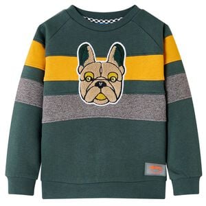 vidaXL Sweatshirt til b&oslash;rn str. 104 m&oslash;rkegr&oslash;n