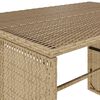 vidaXL spisebordssæt til haven 3 dele med hynder polyrattan beige