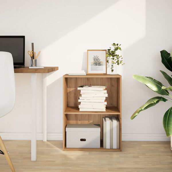 vidaXL bogreol 60x30x77 cm konstrueret tr&aelig; egetr&aelig;sfarve