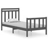 vidaXL sengeramme 90x190 cm Single massivt tr&aelig; gr&aring;
