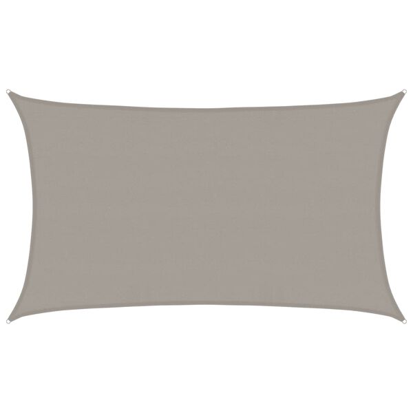 vidaXL solsejl 5x8 m 160 g/m&sup2; HDPE rektangul&aelig;r lysegr&aring;