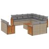 vidaXL sofas&aelig;t til haven 12 dele med hynder polyrattan beige