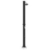 vidaXL Udendørs solbruser Sort 217 cm PVC og aluminium