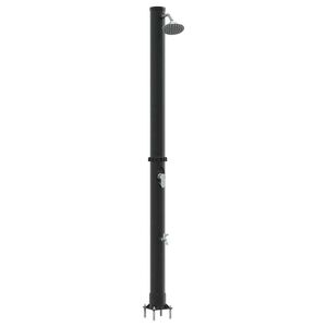 vidaXL Udendørs solbruser Sort 217 cm PVC og aluminium