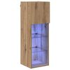 vidaXL V&aelig;gh&aelig;ngt TV Skab med LED Artisan Egetr&aelig; 30,5 x 30 x 90 cm