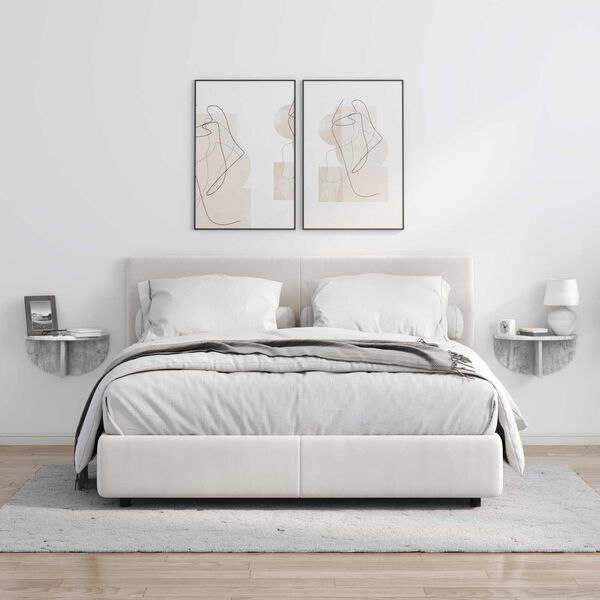 vidaXL V&aelig;ghylde V&aelig;gmonteret Beton Gr&aring; 38 x 19 x 19 cm Konstrueret tr&aelig;