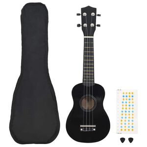 vidaXL ukuleles&aelig;t med taske til b&oslash;rn 21" sort