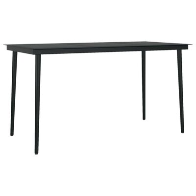 vidaXL spisebordssæt til haven 5 dele grå og sort