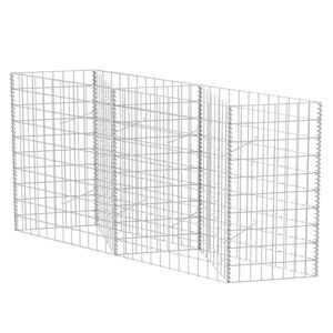 vidaXL gabionkurv galvaniseret st&aring;l 120 x 30 x 100 cm
