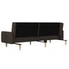 vidaXL 2-personers sovesofa med fodskammel stof m&oslash;rkebrun