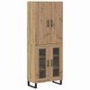 vidaXL Highboard 2 pcs Artisan Egetr&aelig; 69,5 x 34 x 180 cm