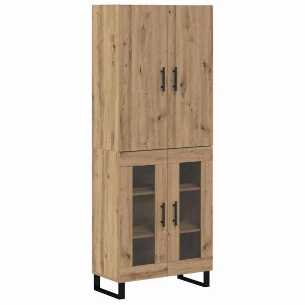 vidaXL Highboard 2 pcs Artisan Egetr&aelig; 69,5 x 34 x 180 cm