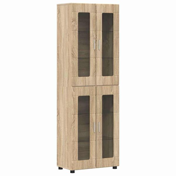 vidaXL Highboard FLORIN Sonoma eg 60 x 35 x 182 cm Konstrueret tr&aelig;