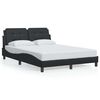 vidaXL sengeramme uden madras Zadar 137x190 cm kunstl&aelig;der sort