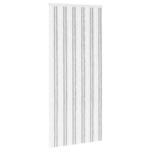 vidaXL Insektgardin i chenille Lys Gr&aring; og Hvid 100 x 230 cm 100% PP