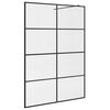 vidaXL brusev&aelig;g med klart sikkerhedsglas 140x195 cm sort