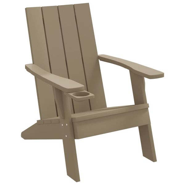 vidaXL Adirondack-havestol 75x88,5x89,5 cm polypropylen lysebrun