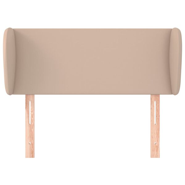 vidaXL sengegavl med kanter 103x23x78/88 cm kunstl&aelig;der cappuccino