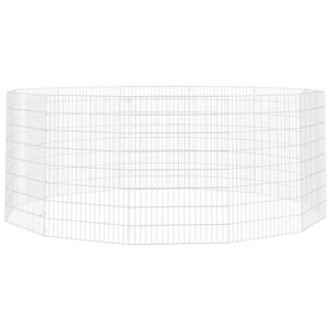 vidaXL k&aelig;ledyrsindhegning 54x80 cm 12 paneler galvaniseret jern